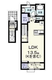 ホーリープレイス唐津 Ⅱの間取り画像