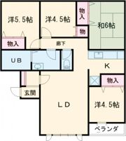 エンドレス五稜郭Aの間取り画像