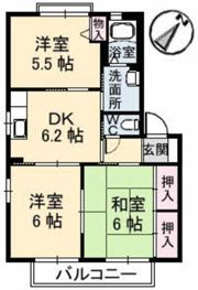 イーストリバーパラリア 弐番館の間取り画像