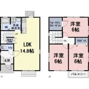 角屋様戸建賃貸住宅A棟の間取り画像