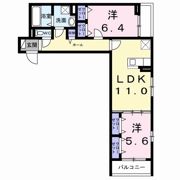 ウォーム八尾木の間取り画像