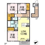 プランドール イサコの間取り画像