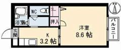 コーポ南吉方の間取り画像