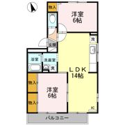 クレージュ中村の間取り画像