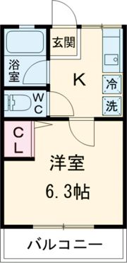 シティハイム的場の間取り画像