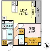 D-chambre北浜町 Aの間取り画像