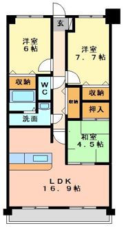 サントノーレ姫原弐番館の間取り画像