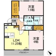 シティーコート色子 B棟の間取り画像