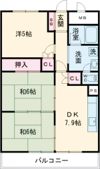 狭山ハウス一号棟の間取り画像
