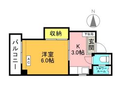 コーポ勝山の間取り画像