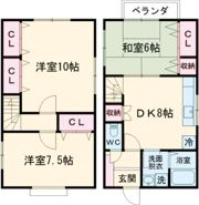甲田貸家の間取り画像