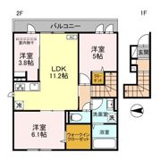 サンハイツ岡Ⅷの間取り画像