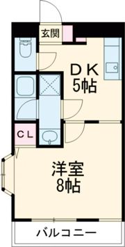 三熊ハイツ渚6号の間取り画像