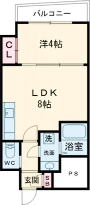 ラシーヌ宿院の間取り画像