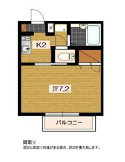 コーポはなみずきCの間取り画像