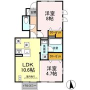 仮称）D-room萩園の間取り画像