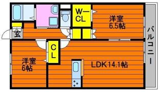 アベニールA棟の間取り画像