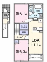 サンセールⅧ Aの間取り画像