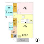 エーデルハイム Cの間取り画像