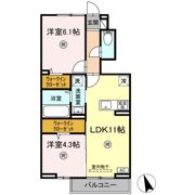 D-ROOM大原の間取り画像