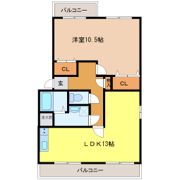 ハイツ弥風の間取り画像