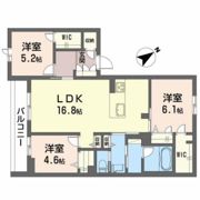 シャーメゾン城野駅前の間取り画像