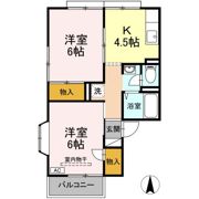 エンゼルハイム Bの間取り画像