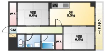ハイデンスホンダの間取り画像