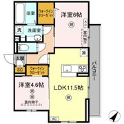 ボヌール庚午中の間取り画像