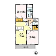 ペニーレーン ABの間取り画像