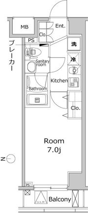 プレミアムキューブ大岡山の間取り画像