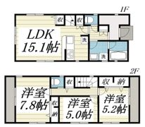 東大和市立野戸建01の間取り画像