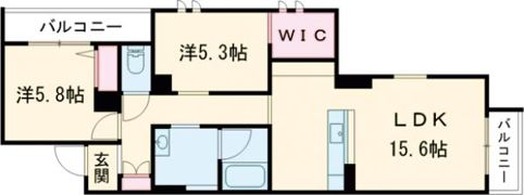 六条荘の間取り画像