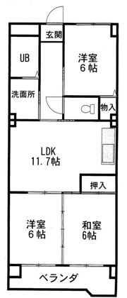 エスポワール鳩岡の間取り画像