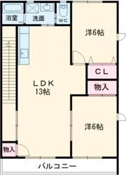 フレグラントパルCの間取り画像