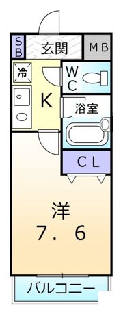 ベルデ堺東の間取り画像