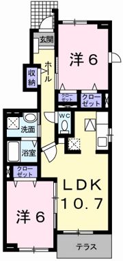 メゾンプラージュⅡの間取り画像