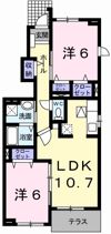 メゾンプラージュⅡの間取り画像