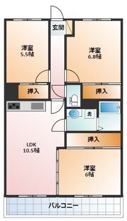 ラポール大井手の間取り画像