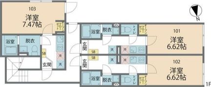 カインドネス玉川学園の間取り画像