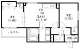 クリエオーレ津の辺町Ⅱの間取り画像