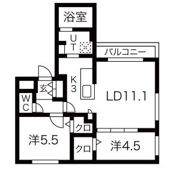 Angelic village北23条(エンジェリック ヴィレッジ北23条)の間取り画像