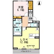 グランデタカオカ Aの間取り画像
