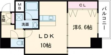 高栄京町マンションの間取り画像