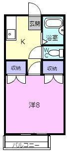 ハイツヤマハン B棟の間取り画像