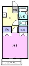 ハイツヤマハン B棟の間取り画像