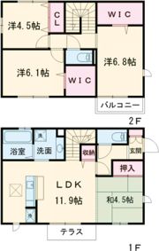 豊里の杜D-room住宅の間取り画像