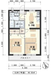 メゾンドシャルマン岩切の間取り画像