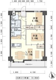 カルトセゾン鶴ヶ谷東の間取り画像