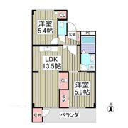 寿ハイツの間取り画像